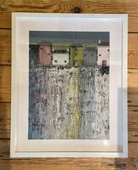 Image 2 of 'Coastal Cottages' framed print