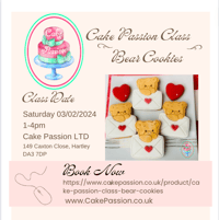 Image 1 of Cake Passion Class-Bear cookies