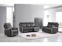 Image 1 of Covington Leather Electric Reclining Suite