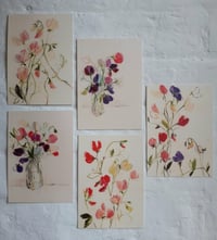 Image 1 of Set of postcards ~ Sweet peas