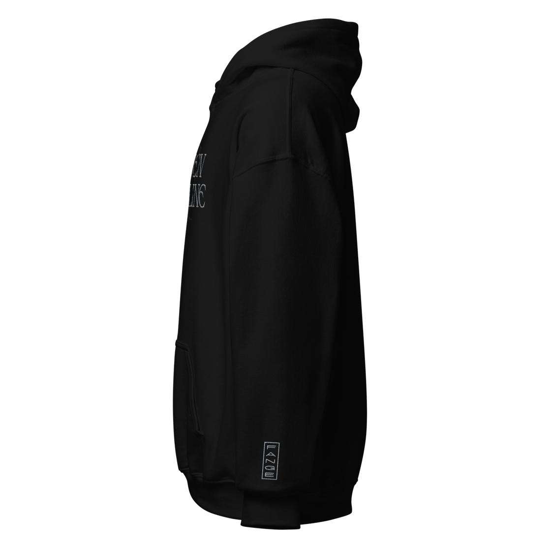 Image of "Spleen" Embroidered Black Hooded Sweatshirt