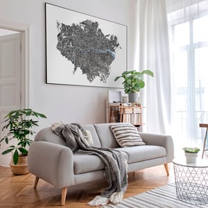 Image of London - Personalised Typographic Map - White