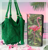 Image 1 of Tropical Flamingo Wallet Case