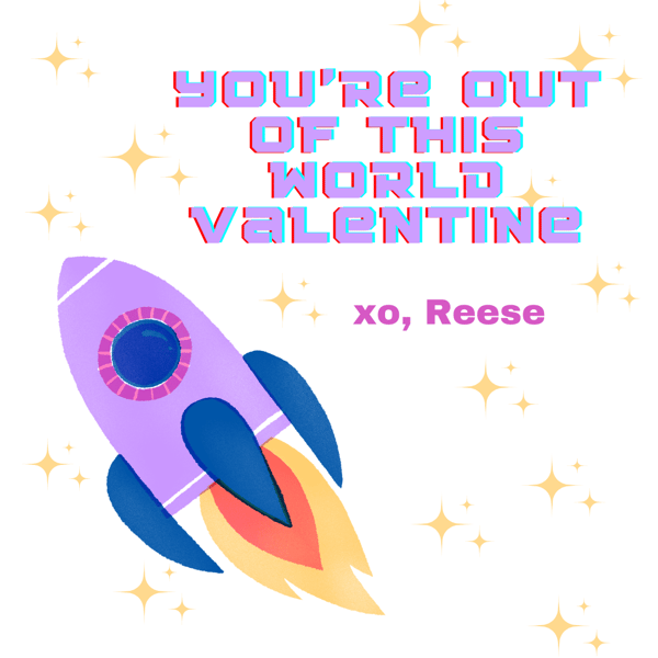 Image of Starship Printable Valentines