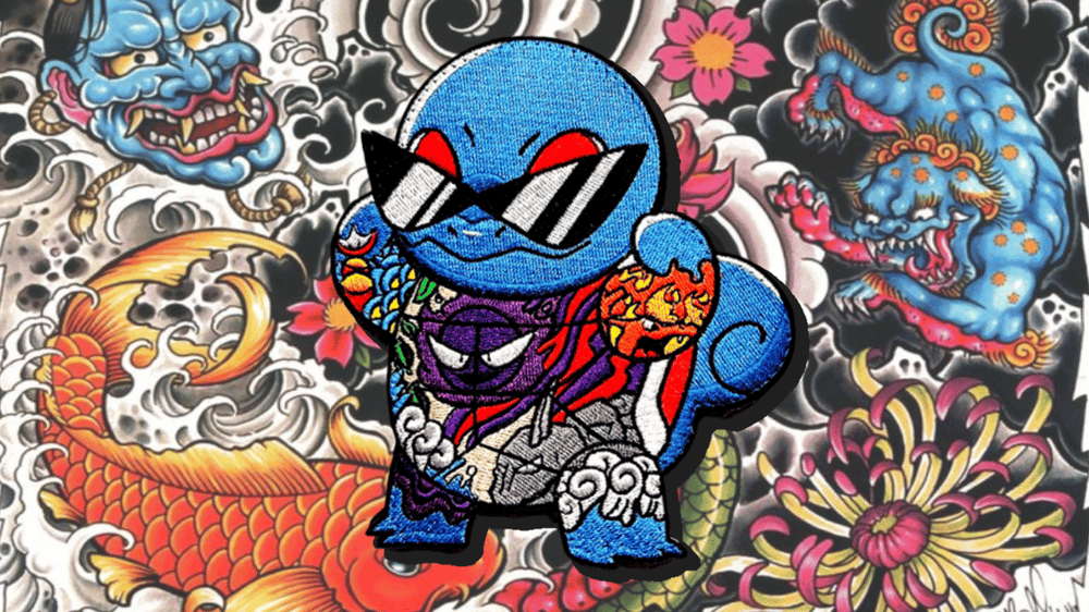 Image of YAKUZAMON V3 SQUIRTLE RED SHELL VER. THREADED PATCH (2 LEFT)