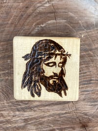 Image 1 of "Face of Christ"- Decorative Wood Block 