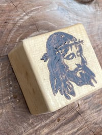 Image 2 of "Face of Christ"- Decorative Wood Block 