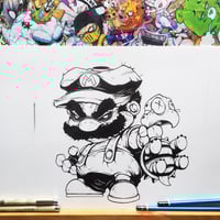 INKED ORIGINAL ART MARIO SIGNED