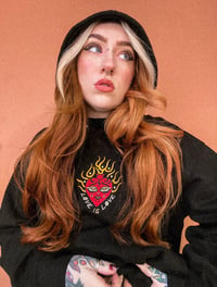 Image 2 of BLACK Sacred Valentines Unisex Hoodie