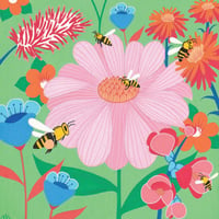 Image 1 of "Les abeilles" - Illustration 21.5/21.5cm