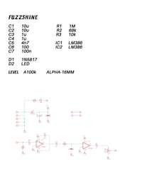 Image of Fuzzshine PCB and Faceplate - Acupulco Gold