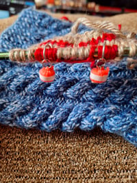 Image 4 of Mini Yarn Ball Skein Stitch markers (Set of 2)