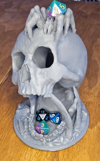 Image 1 of Skull Dice Tower W Spider