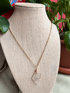 Gold Wave White Sea Glass Necklace Image 2