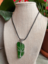 Silver Tree of Life Green Sea Glass Pendant Image 2
