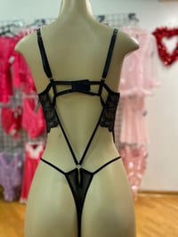 Image 3 of Black Luxury Teddy W/ Underwire Cups