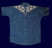 Image 2 of Vintage bedazzled denim shirt