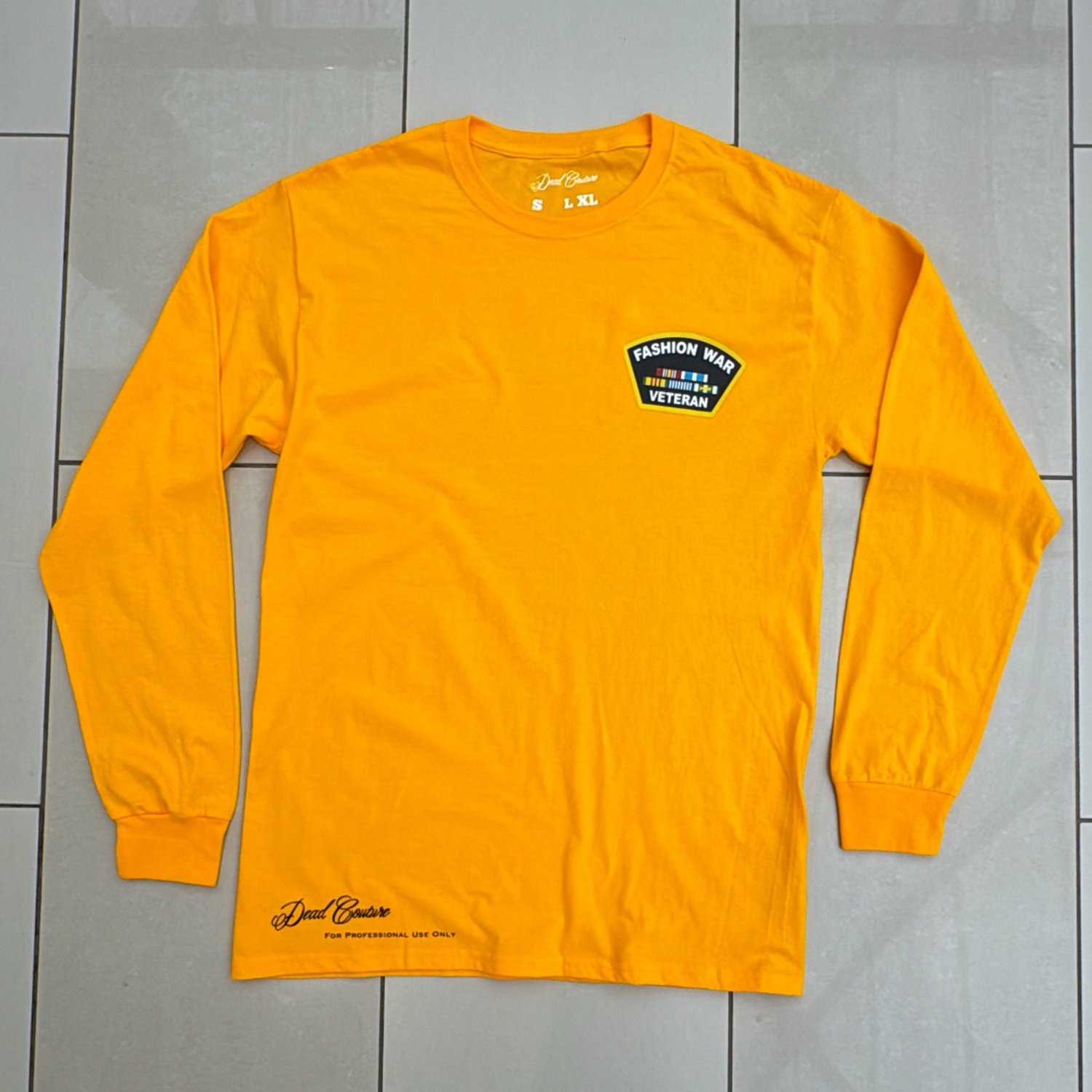 Image of Yellow #FashionWarVeteran Crest Shirt