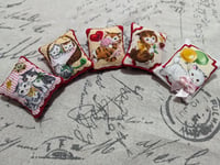 Image 1 of Vintage Valentine Kittens Quilted Brooch 2nd Release