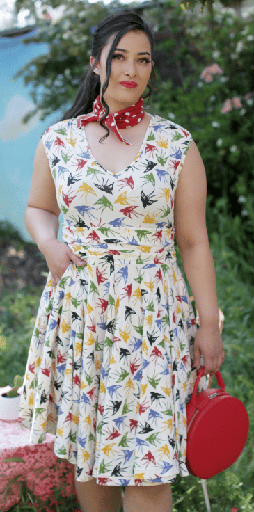 Image of Charming Dress in Songbird
