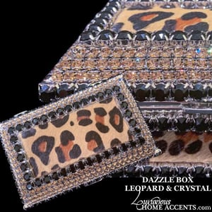 Image of Leopard Print Box With Crystal Accents