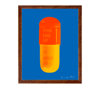 Image 2 of Damien Hirst - The Cure, Sky Blue/Orange/Sunset Orange, Giclee Print, Poster