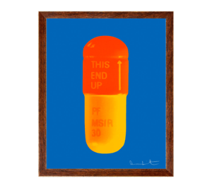 Image of Damien Hirst - The Cure, Sky Blue/Orange/Sunset Orange, Giclee Print, Poster