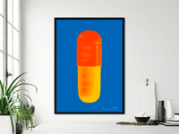 Image 4 of Damien Hirst - The Cure, Sky Blue/Orange/Sunset Orange, Giclee Print, Poster