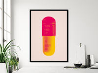 Image 1 of Damien Hirst - The Cure, Powder Pink, Lollypop, Red, Golde, Giclee Print, Poster