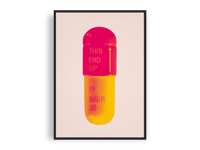 Image 5 of Damien Hirst - The Cure, Powder Pink, Lollypop, Red, Golde, Giclee Print, Poster