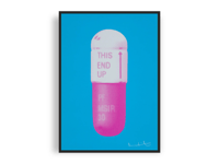 Image 1 of Damien Hirst - Vivid Blue, Cloudy Pink, Candy Floss Pink, Giclee Print, Poster