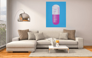 Image of Damien Hirst - Vivid Blue, Cloudy Pink, Candy Floss Pink, Giclee Print, Poster