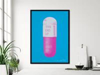 Image 4 of Damien Hirst - Vivid Blue, Cloudy Pink, Candy Floss Pink, Giclee Print, Poster