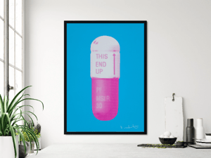 Image of Damien Hirst - Vivid Blue, Cloudy Pink, Candy Floss Pink, Giclee Print, Poster