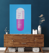 Image 3 of Damien Hirst - Vivid Blue, Cloudy Pink, Candy Floss Pink, Giclee Print, Poster