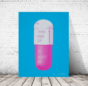 Image of Damien Hirst - Vivid Blue, Cloudy Pink, Candy Floss Pink, Giclee Print, Poster