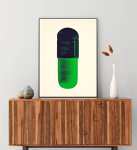 Image 4 of Damien Hirst - The Cure,  Cream, Aubergine, Pea, Green, Giclee Print, Poster