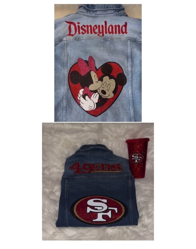 Image of Jean Jacket $50 & Up Bling Cups $60 & Up