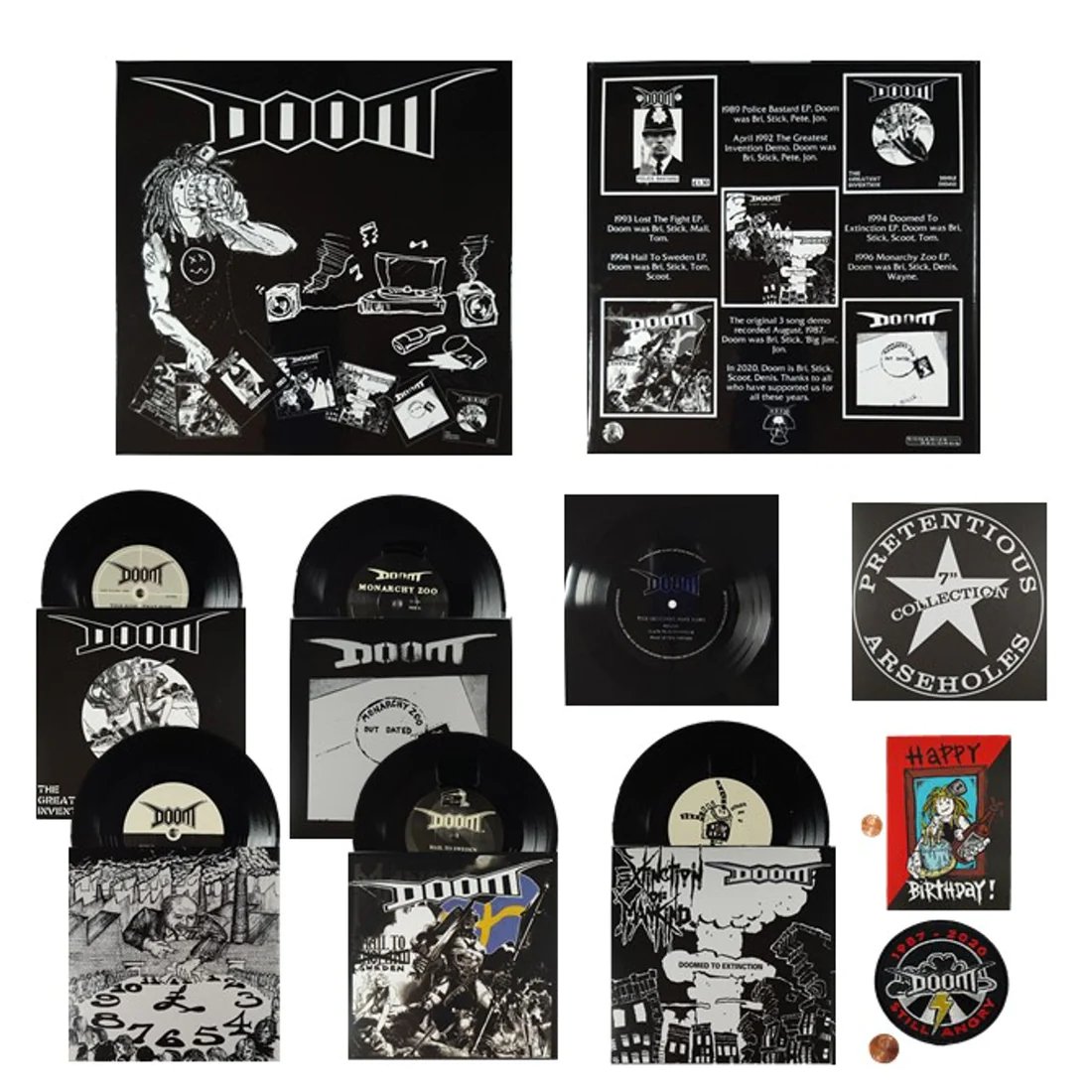 Image of DOOM‎ – Pretentious Arseholes 7" Collection Box Set