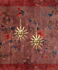 Image 2 of Gold Sun Earrings
