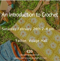 Image 1 of An introduction to crochet Saturday 24th 2-4 pm yatton village hall