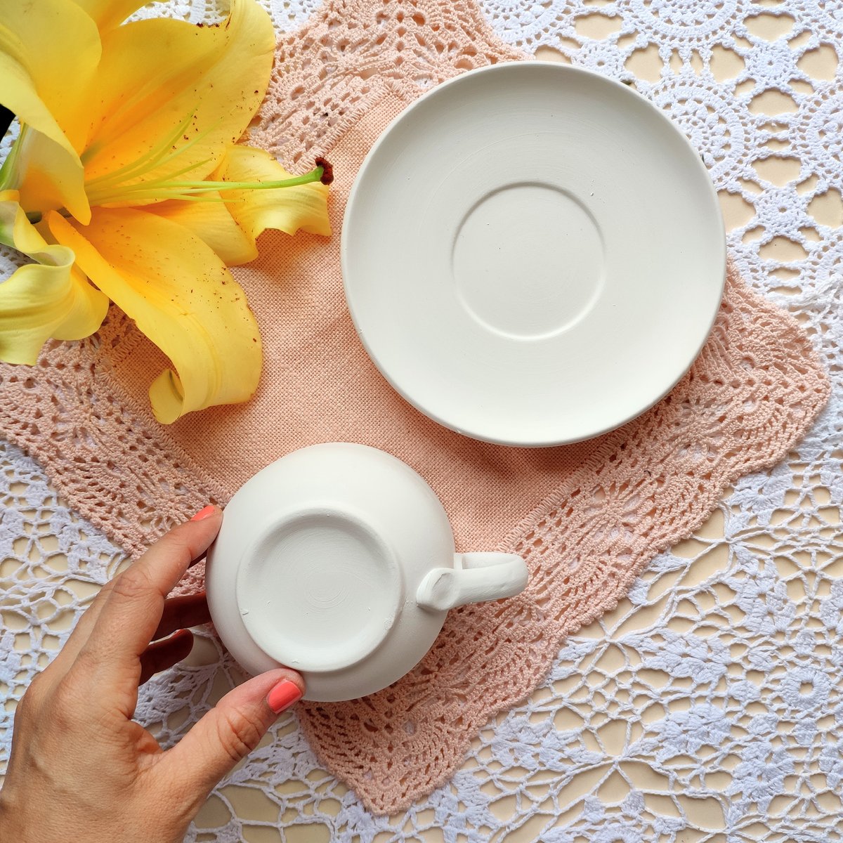 TAZZA TÈ + PIATTO PERSONALIZZATA