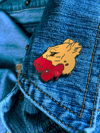 Feasting Lion pin