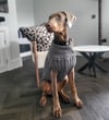 CANINE & CO GREY CHUNKY CABLE KNIT JUMPER 