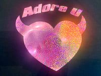 Image 3 of RESTOCK New Adore U Valentine Tee 🩷😈🪽💞Black and Pink