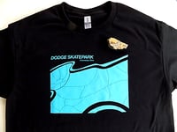 "FOR CRUST"S SAKE"  Dodge Skatepark t-shirt with piece of Dodge