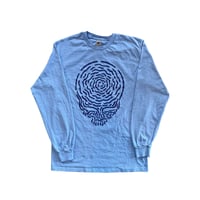 Image 1 of Steal Your Lines Long Sleeve Shirt - Navy and Carolina