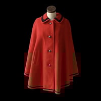 Image 1 of Loden Red Wool Cape O/S