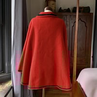 Image 4 of Loden Red Wool Cape O/S