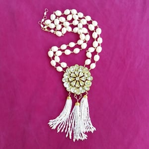 Vintage Rhinestone & Pearl Necklace